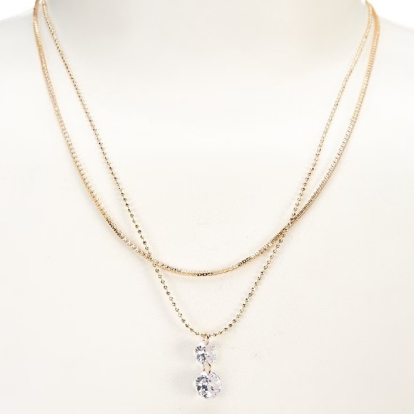 NWT Borrowed & Blue By Southern Living Crystal Short Multi-Strand Necklace Set - Picture 1 of 5